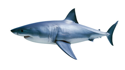 Great white shark swimming, isolated on transparent background © Marcel