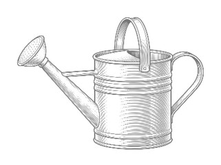 Watering Can Halftone Texture Design Isolated on Transparent Background PNG © Halima