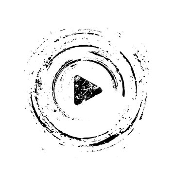 Grunge play button