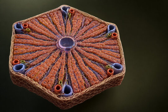 Human liver lobule microanatomy in detailed 3D