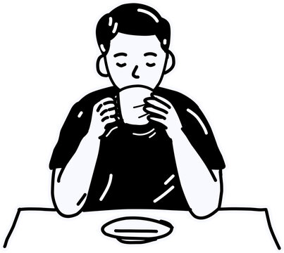 Man Drinking Coffee