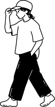 Casual Woman Walking