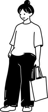 Woman with Shopping Bag