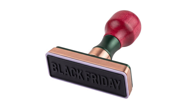 Black Friday rubber stamp isolated PNG on transparent background