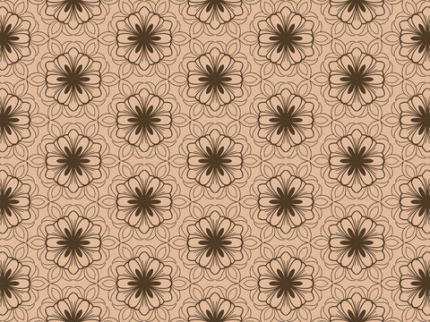 Vintage floral decorative seamless pattern background