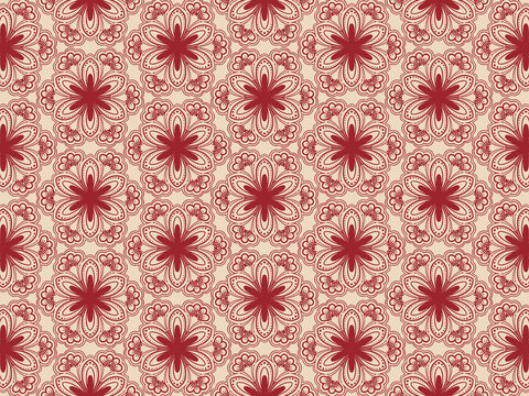 Abstract vintage floral or ikat seamless pattern design
