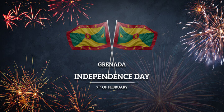 National flag of Grenada for anniversary Independence day holiday