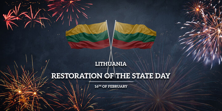 National flag of Lithuania for anniversary National day holiday