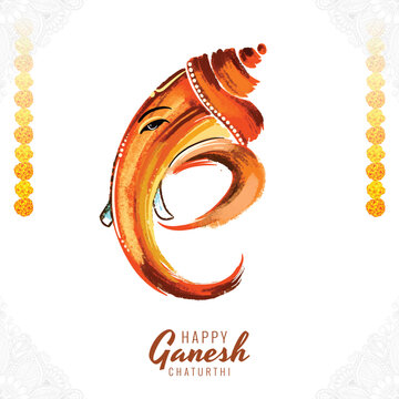Happy ganesh chaturthi festival greeting card background