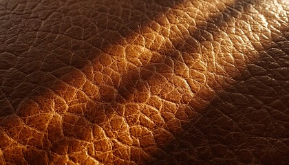 Obraz premium Quilted Brown Leather Surface with Cushioned Grain Pattern, Warm Luxury Material Texture and Sophisticated Fashion Background