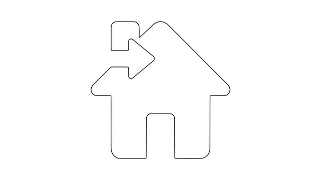 Home education, practical business concept, simple visual, animated icon
