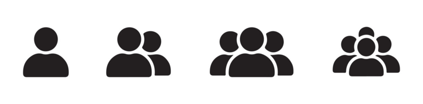 People group avatar vector icons set for social network user profiles and team representation.
