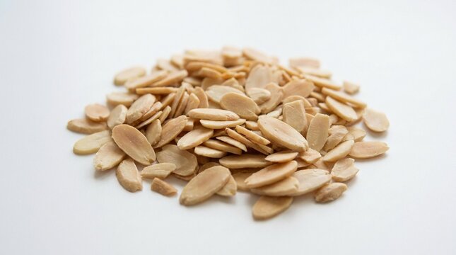 Golden brown almond nuts in shell, view almonds