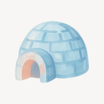 Cozy igloo illustration design.
