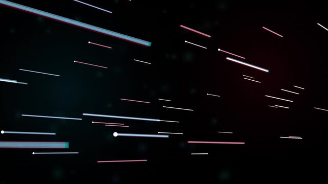 Abstract motion blur light streaks dark background