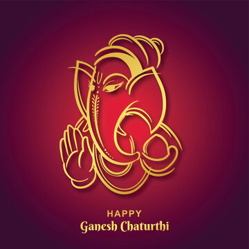 Beautiful lord ganesh chaturthi beautiful holiday card background