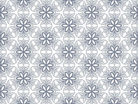 Vintage seamless tiled floral pattern illustration design