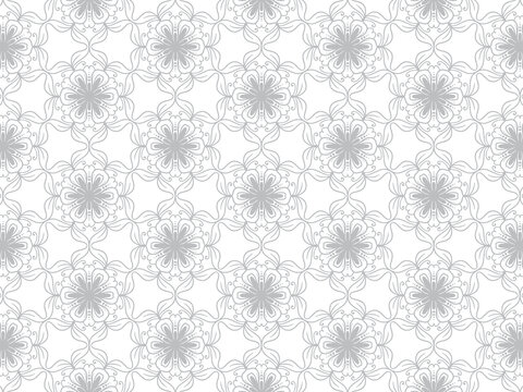Modern seamless tiled vintage floral pattern background