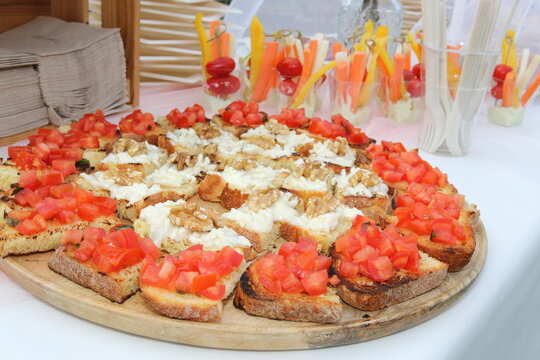 Italian cuisine cold appetizer for wedding reception