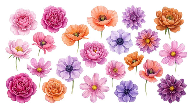 Colorful Succulent Flowers Arrangement in Bright Studio
