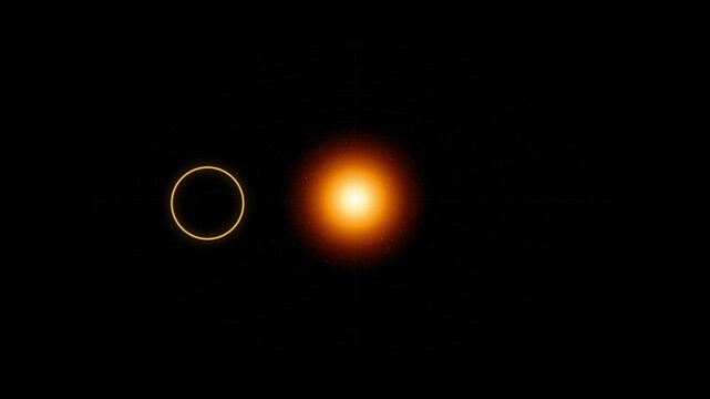 Lunar eclipse animation transition dark background, moon space astronomy