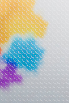 3D Color Gradient Glass Grid Fluid Abstract Composition