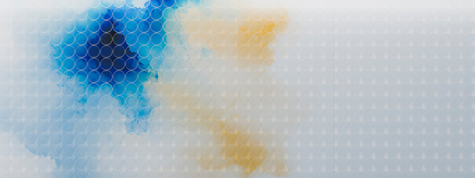 3D Green Gradient Glass Grid Minimal Spatial Background