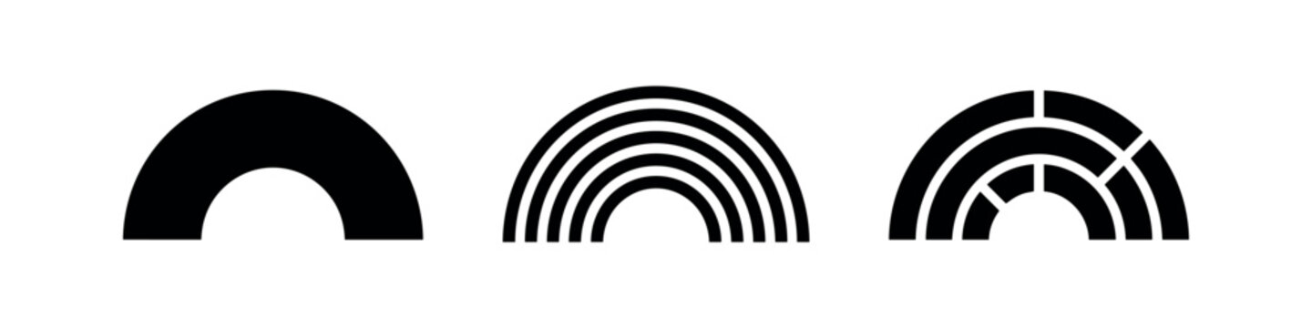 Rainbow and Arch Graphic Icons