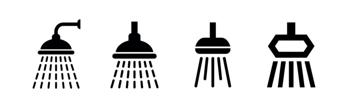 Bathroom shower head icons