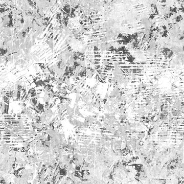 Distressed Grunge Black and White Seamless Textured Background