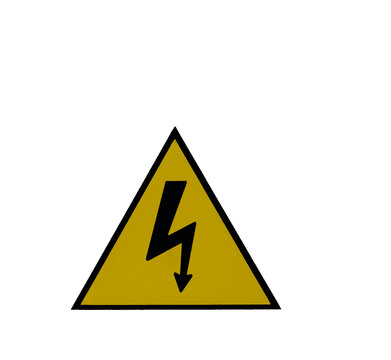 Electrical hazard warning sign indicating shock danger