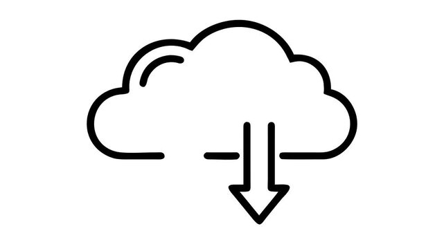 Cloud upload and download icon with bidirectional arrows
