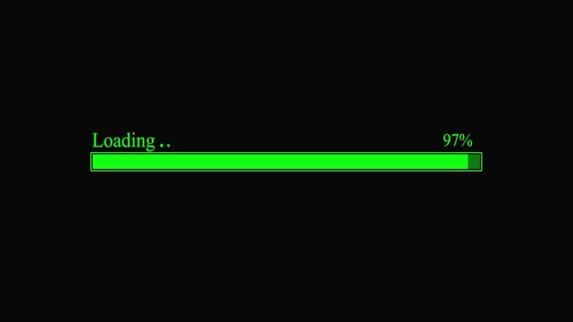 Abstract loading icon animation. Loading bar and percentage Futuristic progress loading bar 0-100 percent animation. loading animation. Progress bar, Waiting Spinning