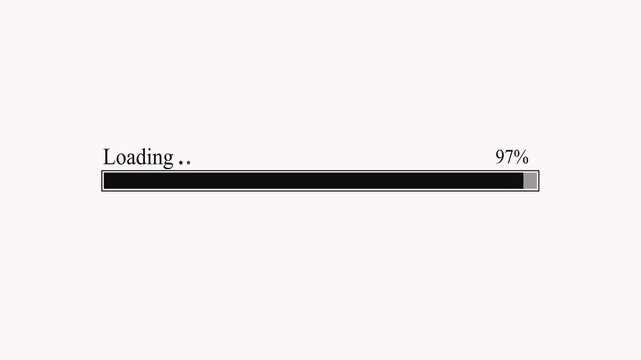 The white data loading bar indicates animation,alpha channel.Pixel loading bar Animation video