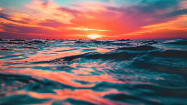 Sunset Over the Ocean