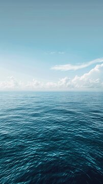 Calm Ocean Waters Under a Blue Sky