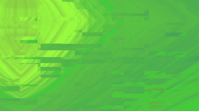 Abstract green digital glitch pattern with block pixel squares and data noise lines, suitable for futuristic backgrounds or techthemed designs.