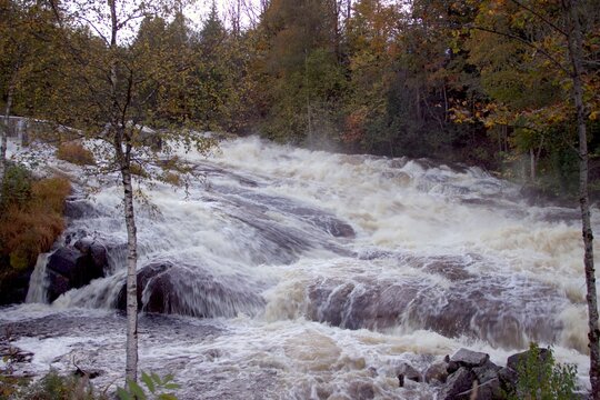 Daleelva river rapids at Steinsholt, Larvik, Norway
