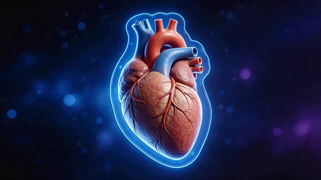Human heart anatomy illustration