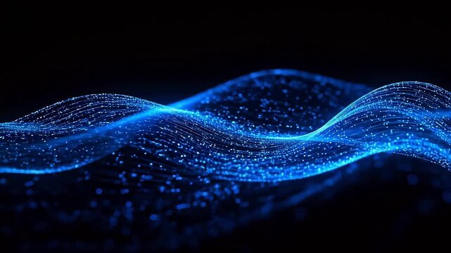 Blue glowing wave pattern