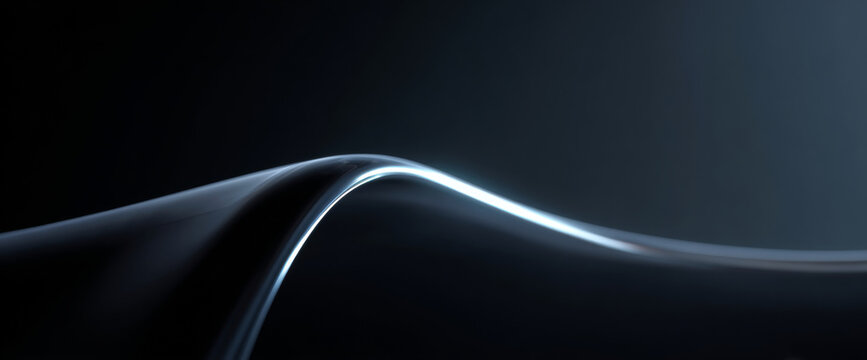 Abstract smooth curved metallic surface