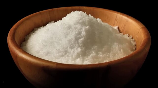 Sea Salt in a wood Bowl