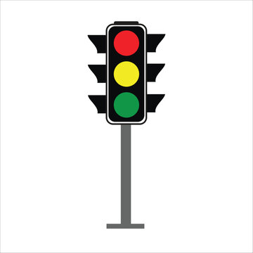 Traffic light icon vector illustration isolated on white background