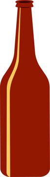 red wine bottle without label isolated