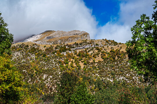 Hiking the Majada de Gabardito trail at Canfranc in Huesca, Spain. Close to the border with France.
