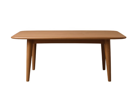 Modern rectangular wooden dining table with tapered legs