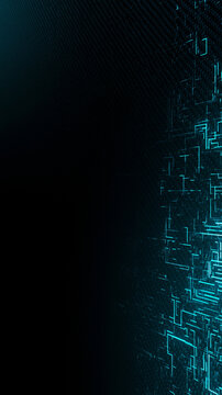 Digital Circuit Board Pattern with Cyber Technology Background