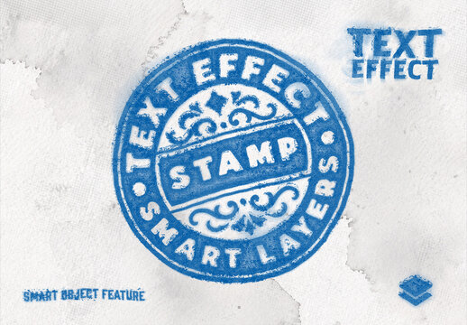 Ink Stamp Paper Print Effect
