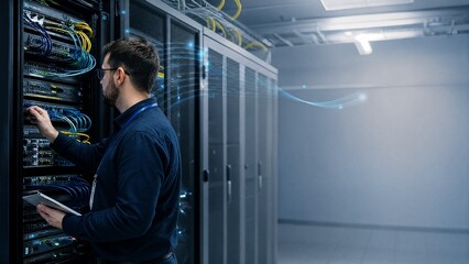 Fototapeta premium Enterprise Network Security Inspection