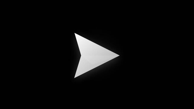 A precise computer mouse pointer arrow rests perfectly centered within a dark electronic display screen, demonstrating fundamental interface navigation concepts during active software use